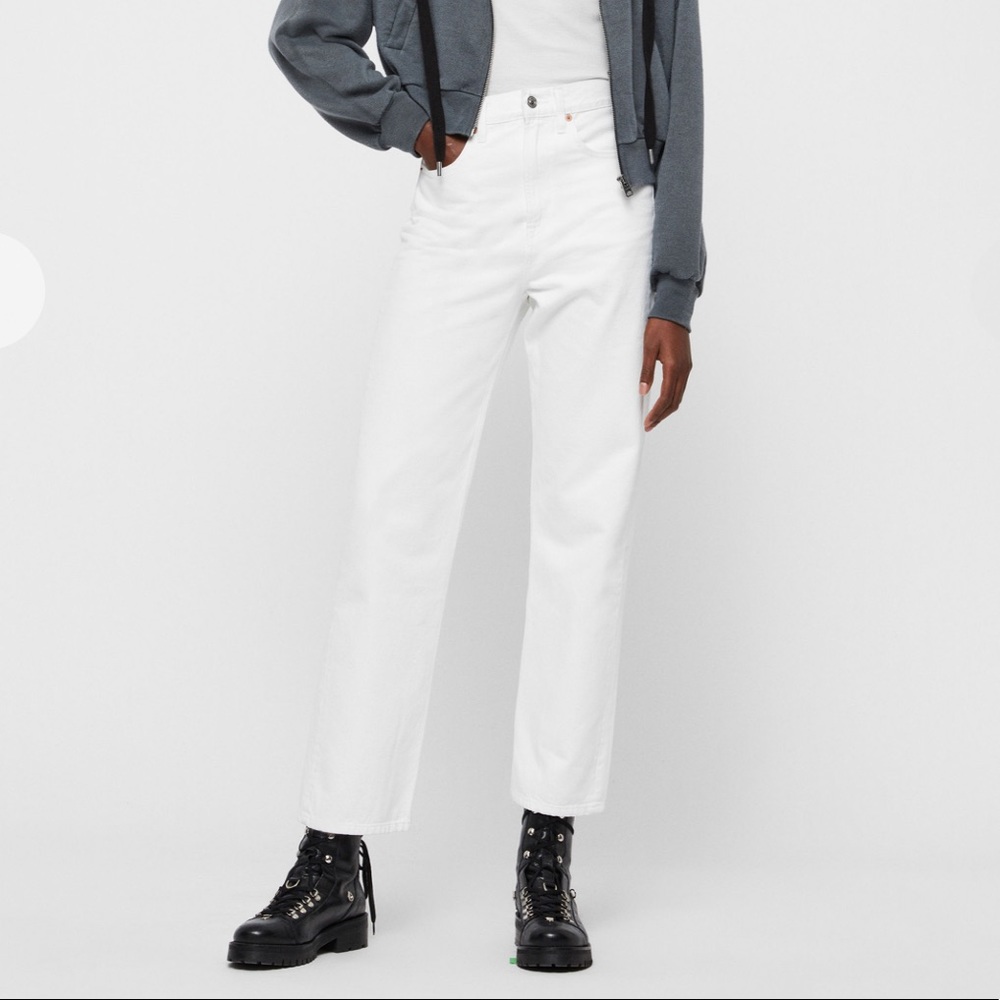 NWT All Saints White Mari Boys Jeans